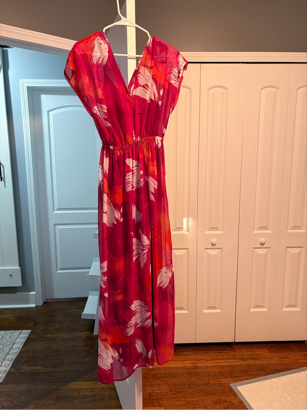 Mossino Pink & Red Printed Blouse